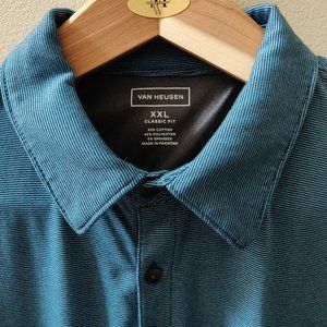 Van Heusen XXL blue striped classic fit polo